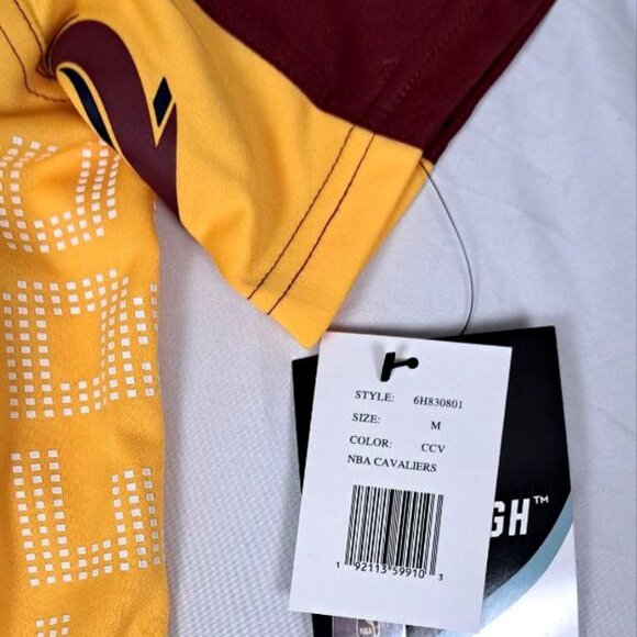 CLEVELAND CAVALIERS CAVS T-Shirt with Screened Logos M L XL 2X MAROON & YELLOW - Picture 7 of 7